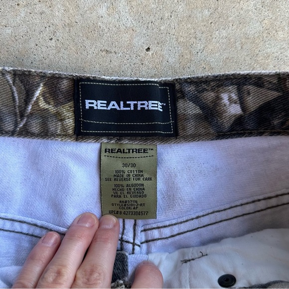 Real Tree Camo Camouflage sHunting Jeans Pants Mens Wore as Womens 30/30 - Picture 6 of 8